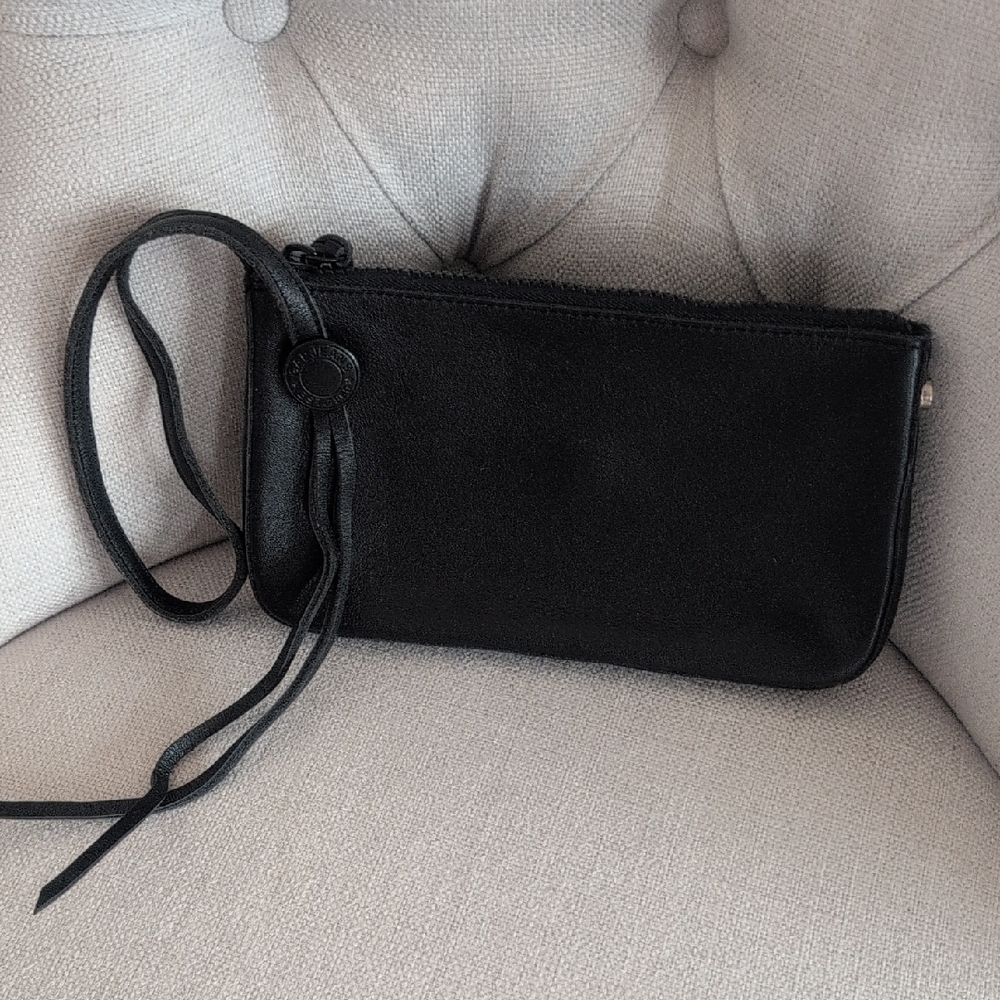 Black Wristlet Clutch Euc